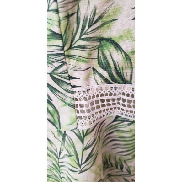 NEW CLICHE WOMEN'S LINEN LACE CAMI TANK TOP SPAGHETTI STRAPS  SZ 16 - Picture 3 of 7